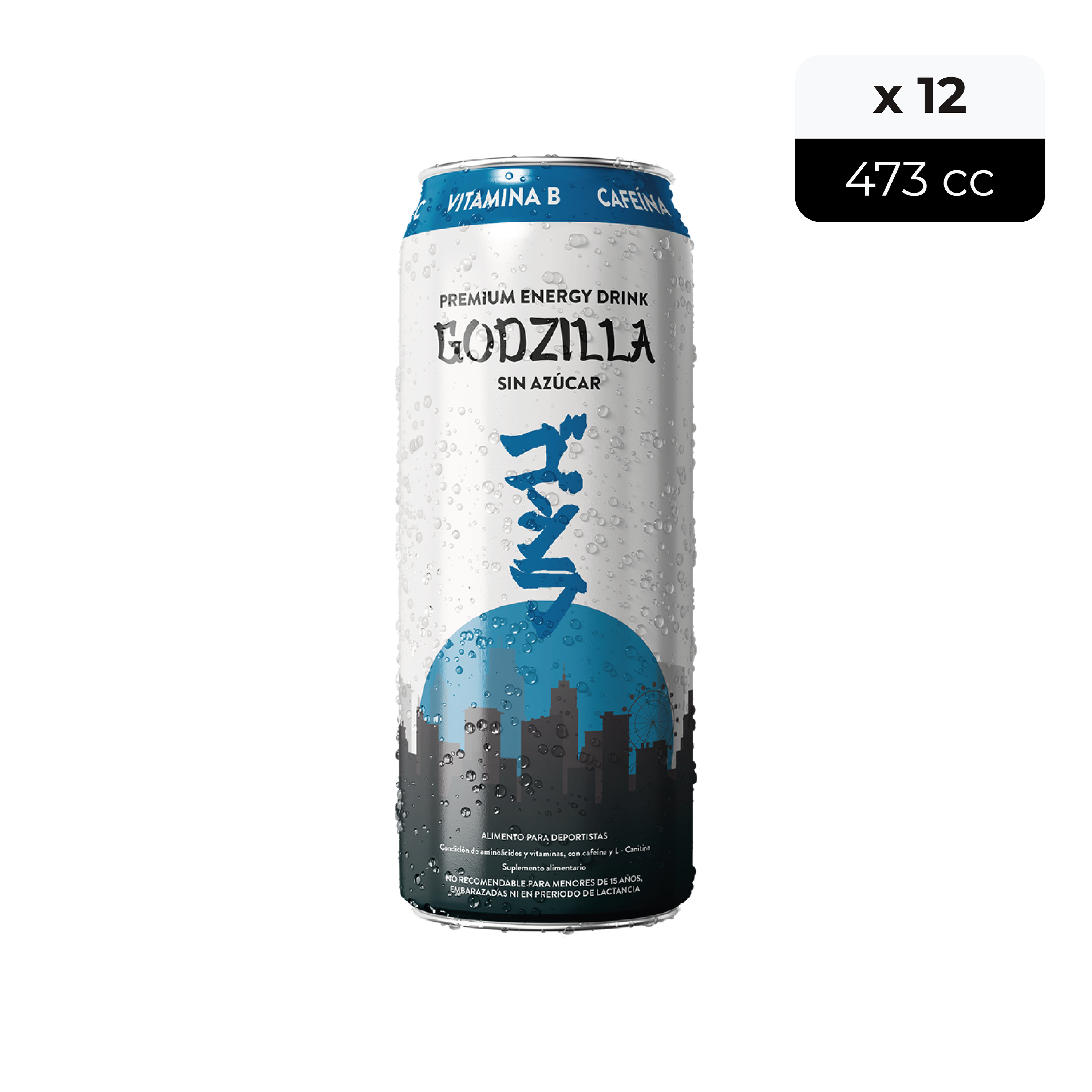 Energética Godzilla Sin Azúcar 473 cc